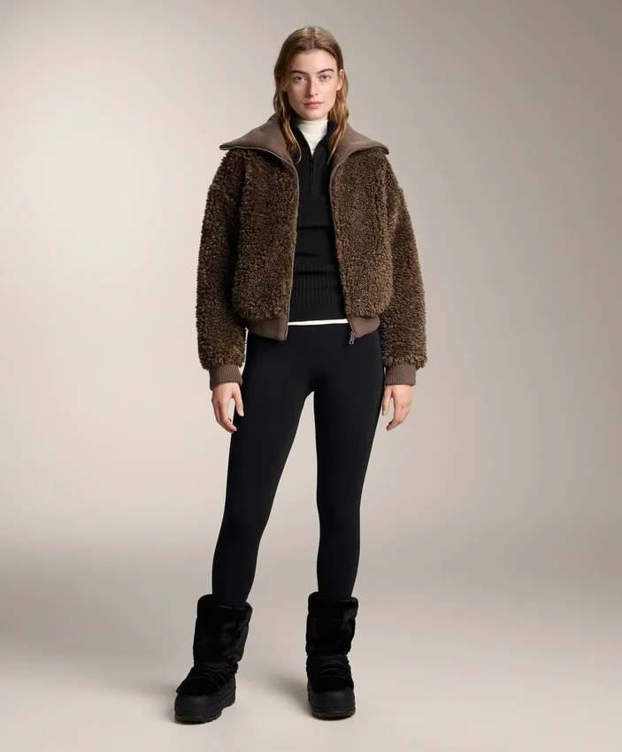 Strukturierte Lammfelljacke Strukturierte Lammfelljacke