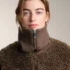 Strukturierte Lammfelljacke Strukturierte Lammfelljacke
