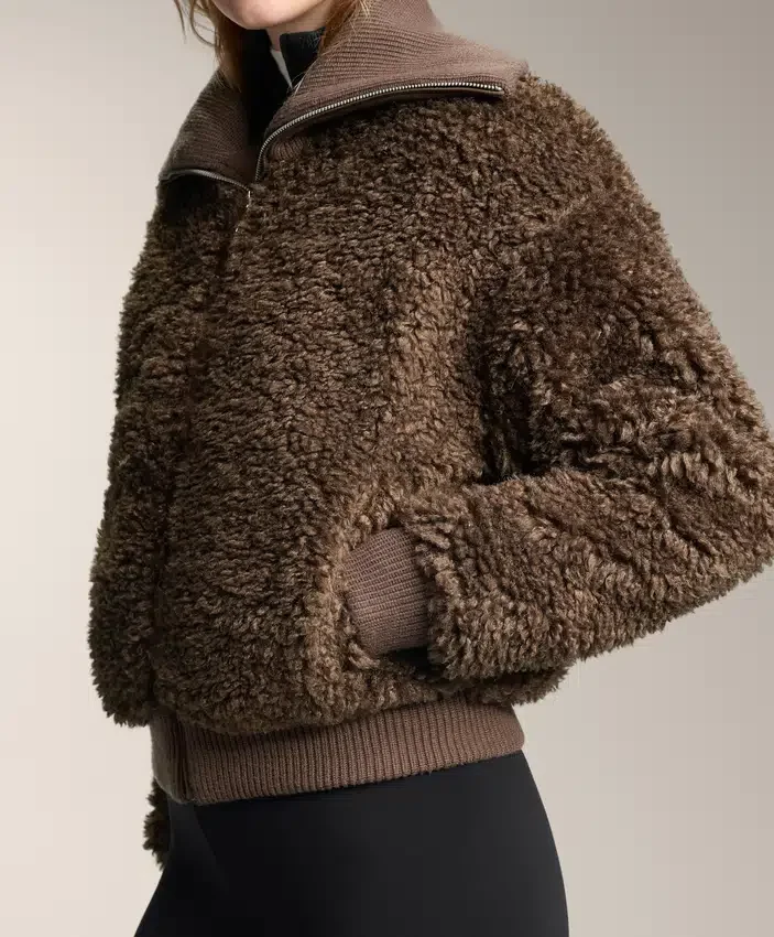 Strukturierte Lammfelljacke Strukturierte Lammfelljacke