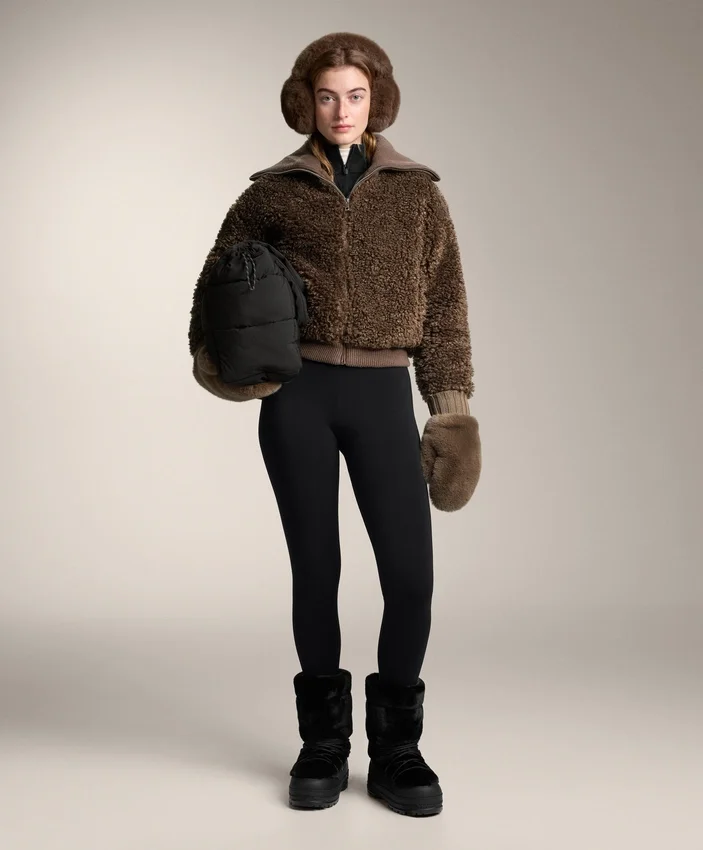 Strukturierte Lammfelljacke Strukturierte Lammfelljacke