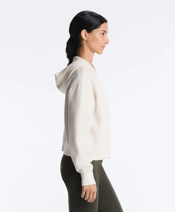 Strukturierte Strickjacke mit Kapuze Strukturierte Strickjacke mit Kapuze