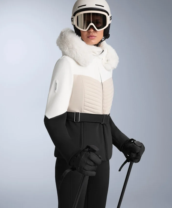 Super-Slim-Fit-Farbblock-Primaloft®-Ski-Jacke, wasserabweisend und wattiert Super-Slim-Fit-Farbblock-Primaloft®-Ski-Jacke, wasserabweisend und wattiert