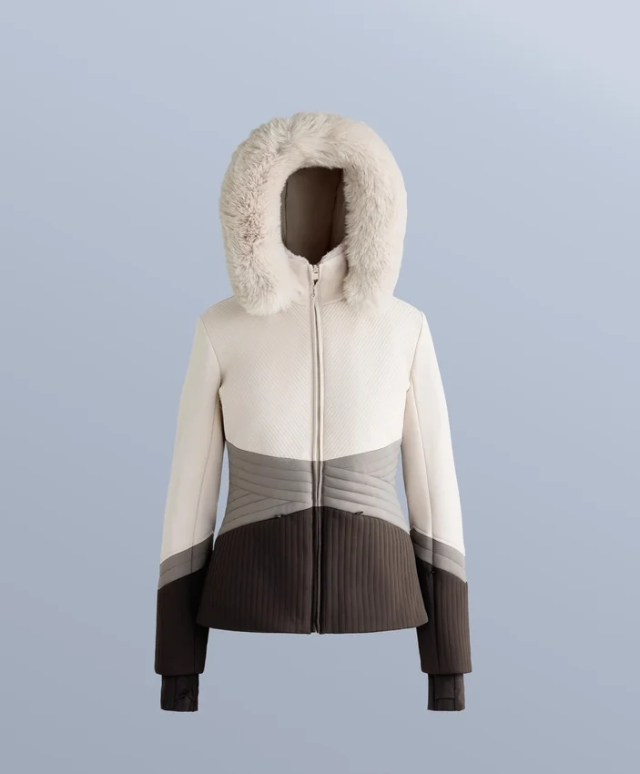 Super-taillierte, wasserabweisende Primaloft®-Skijacke im Colour-Block-Design Super-taillierte, wasserabweisende Primaloft®-Skijacke im Colour-Block-Design