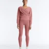 Sweatshirt aus gebürstetem Modal mit Wickelausschnitt Sweatshirt aus gebürstetem Modal mit Wickelausschnitt