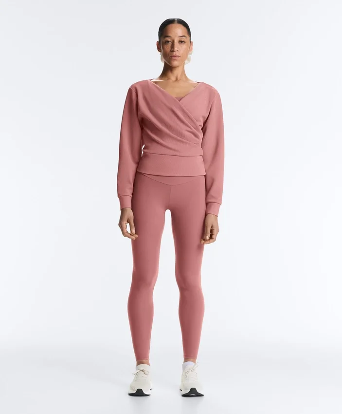 Sweatshirt aus gebürstetem Modal mit Wickelausschnitt Sweatshirt aus gebürstetem Modal mit Wickelausschnitt