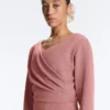 Sweatshirt aus gebürstetem Modal mit Wickelausschnitt Sweatshirt aus gebürstetem Modal mit Wickelausschnitt