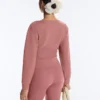 Sweatshirt aus gebürstetem Modal mit Wickelausschnitt Sweatshirt aus gebürstetem Modal mit Wickelausschnitt