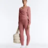 Sweatshirt aus gebürstetem Modal mit Wickelausschnitt Sweatshirt aus gebürstetem Modal mit Wickelausschnitt