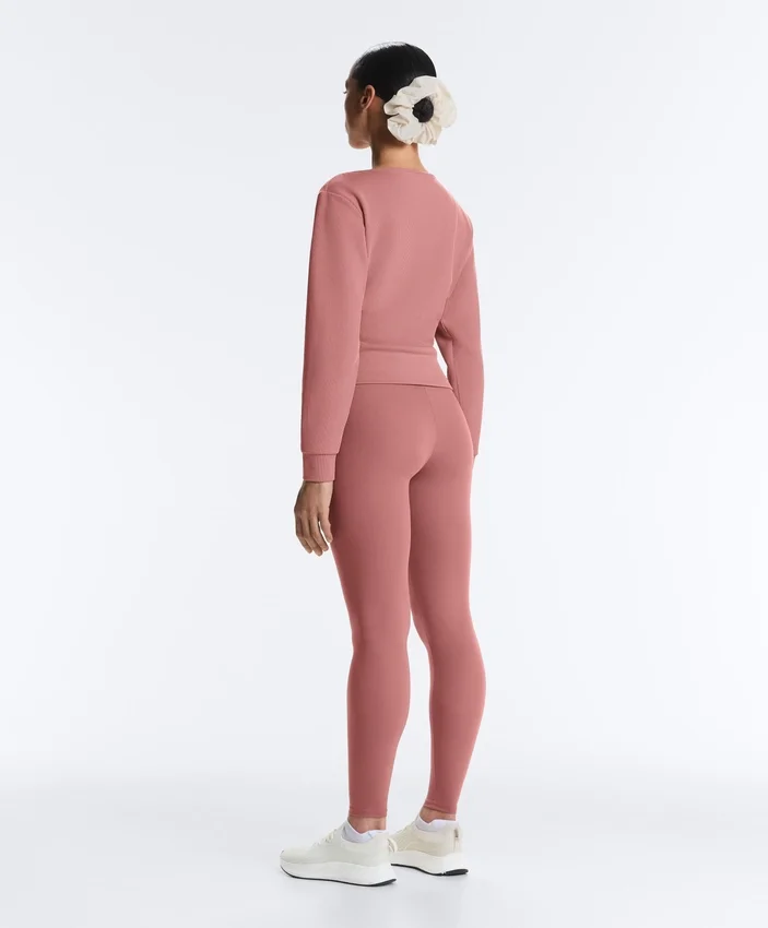 Sweatshirt aus gebürstetem Modal mit Wickelausschnitt Sweatshirt aus gebürstetem Modal mit Wickelausschnitt
