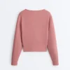 Sweatshirt aus gebürstetem Modal mit Wickelausschnitt Sweatshirt aus gebürstetem Modal mit Wickelausschnitt