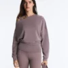 Sweatshirt mit asymmetrischem Ausschnitt, verstellbarer Taille und Soft Touch-Modal Sweatshirt mit asymmetrischem Ausschnitt, verstellbarer Taille und Soft Touch-Modal