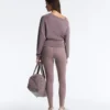 Sweatshirt mit asymmetrischem Ausschnitt, verstellbarer Taille und Soft Touch-Modal Sweatshirt mit asymmetrischem Ausschnitt, verstellbarer Taille und Soft Touch-Modal