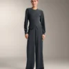 Sweatshirt mit asymmetrischen Streifen aus Modal Sweatshirt mit asymmetrischen Streifen aus Modal