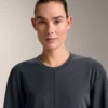 Sweatshirt mit asymmetrischen Streifen aus Modal Sweatshirt mit asymmetrischen Streifen aus Modal
