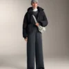 Sweatshirt mit asymmetrischen Streifen aus Modal Sweatshirt mit asymmetrischen Streifen aus Modal