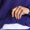 Sweatshirt mit halbem Reißverschluss aus gebürstetem Modal Sweatshirt mit halbem Reißverschluss aus gebürstetem Modal