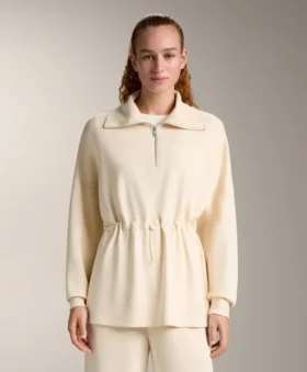 Sweatshirt mit halbem Reißverschluss aus Soft Touch-Modal Sweatshirt mit halbem Reißverschluss aus Soft Touch-Modal
