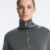 Sweatshirt mit halbem Reißverschluss aus Soft Touch-Modal Sweatshirt mit halbem Reißverschluss aus Soft Touch-Modal