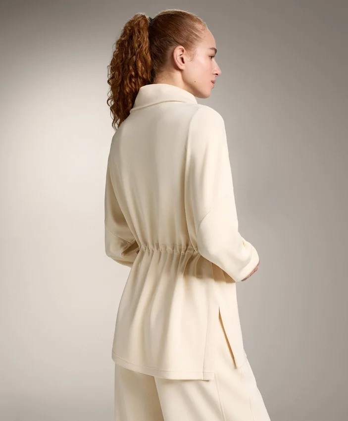 Sweatshirt mit halbem Reißverschluss aus Soft Touch-Modal Sweatshirt mit halbem Reißverschluss aus Soft Touch-Modal