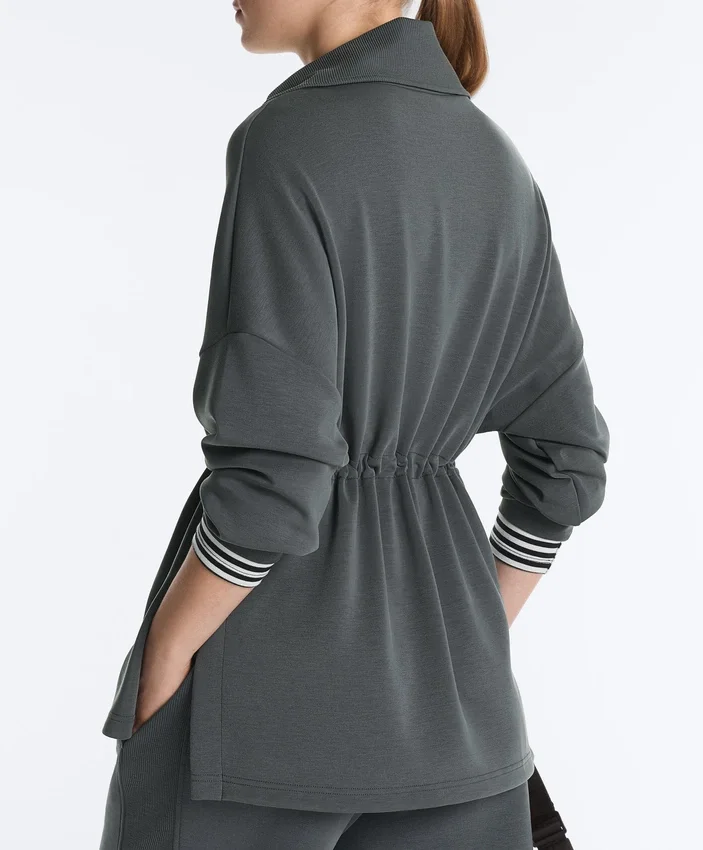 Sweatshirt mit halbem Reißverschluss aus Soft Touch-Modal Sweatshirt mit halbem Reißverschluss aus Soft Touch-Modal
