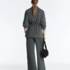 Sweatshirt mit halbem Reißverschluss aus Soft Touch-Modal Sweatshirt mit halbem Reißverschluss aus Soft Touch-Modal