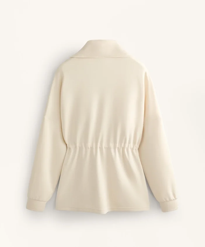 Sweatshirt mit halbem Reißverschluss aus Soft Touch-Modal Sweatshirt mit halbem Reißverschluss aus Soft Touch-Modal