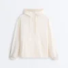 Sweatshirt mit halbem Reißverschluss, Fronttasche, aus einer Mischung aus Lyocell und 24 % Leinen Sweatshirt mit halbem Reißverschluss, Fronttasche, aus einer Mischung aus Lyocell und 24 % Leinen