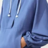Sweatshirt mit halbem Reißverschluss, Fronttasche, aus einer Mischung aus Lyocell und 24 % Leinen Sweatshirt mit halbem Reißverschluss, Fronttasche, aus einer Mischung aus Lyocell und 24 % Leinen