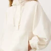 Sweatshirt mit halbem Reißverschluss, Fronttasche, aus einer Mischung aus Lyocell und 24 % Leinen Sweatshirt mit halbem Reißverschluss, Fronttasche, aus einer Mischung aus Lyocell und 24 % Leinen