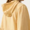 Sweatshirt mit halbem Reißverschluss, Fronttasche, aus einer Mischung aus Lyocell und 24 % Leinen Sweatshirt mit halbem Reißverschluss, Fronttasche, aus einer Mischung aus Lyocell und 24 % Leinen