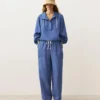 Sweatshirt mit halbem Reißverschluss, Fronttasche, aus einer Mischung aus Lyocell und 24 % Leinen Sweatshirt mit halbem Reißverschluss, Fronttasche, aus einer Mischung aus Lyocell und 24 % Leinen
