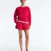 Sweatshirt mit Rundhalsausschnitt aus Piqué-Baumwolle Sweatshirt mit Rundhalsausschnitt aus Piqué-Baumwolle