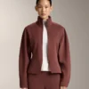 Taillierte Jacke aus gebürstetem Modal