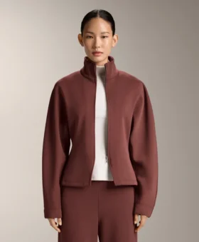 Taillierte Jacke aus gebürstetem Modal
