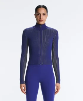Taillierte Jacke aus Rippstrick
