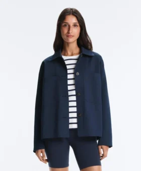Taschenjacke aus Baumwollmischung