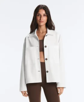 Taschenjacke aus Baumwollmischung