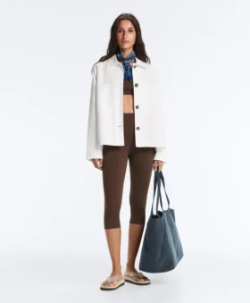 Taschenjacke aus Baumwollmischung