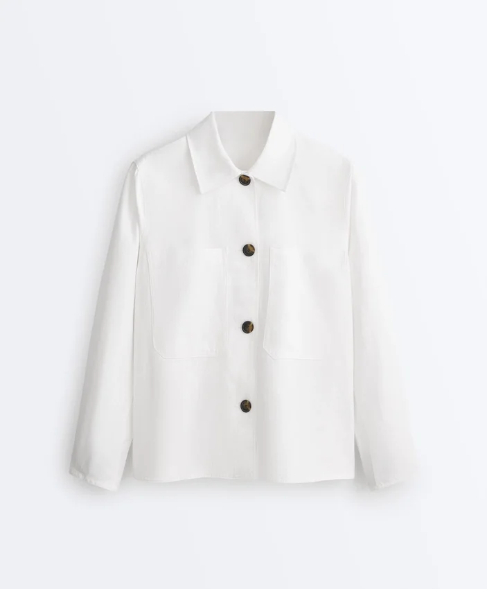 Taschenjacke aus Baumwollmischung Taschenjacke aus Baumwollmischung