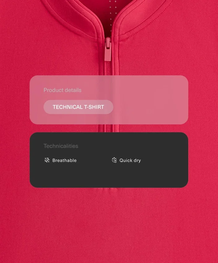 Technisches, ärmelloses T-Shirt mit halbem Reißverschluss Technisches, ärmelloses T-Shirt mit halbem Reißverschluss