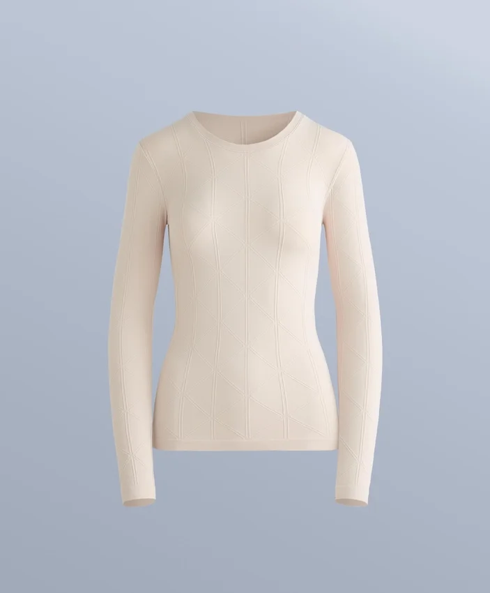 Thermisches, nahtloses Jacquard-T-Shirt Thermisches, nahtloses Jacquard-T-Shirt