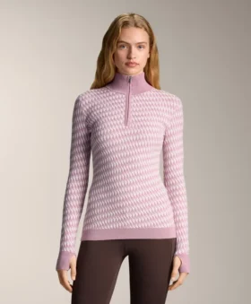Thermounterhemd aus geometrischem Jacquard-Strick als Oberteil