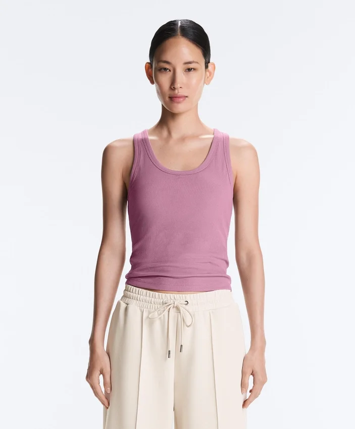 Top aus Modal-Mischgewebe mit Rippmuster Top aus Modal-Mischgewebe mit Rippmuster
