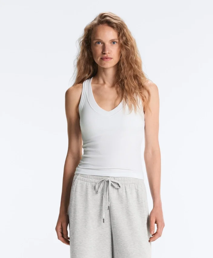 Top aus Modal-Mischgewebe mit Rippmuster Top aus Modal-Mischgewebe mit Rippmuster