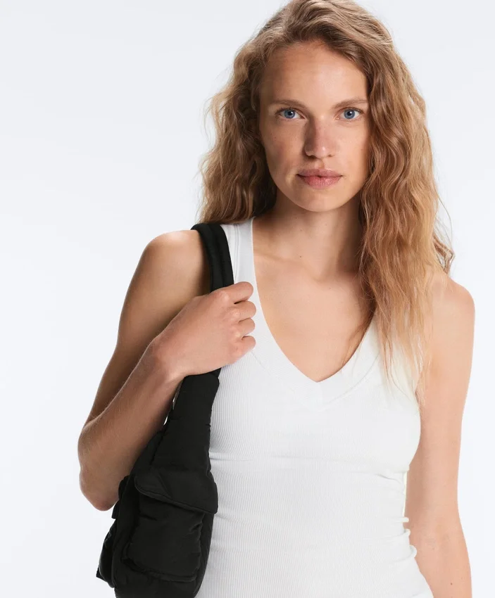 Top aus Modal-Mischgewebe mit Rippmuster Top aus Modal-Mischgewebe mit Rippmuster