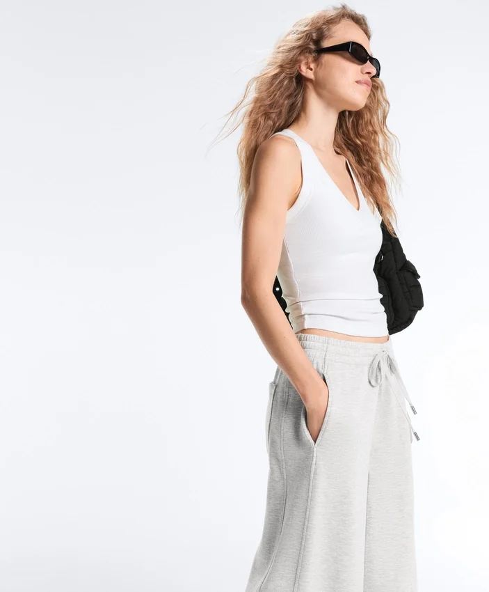 Top aus Modal-Mischgewebe mit Rippmuster Top aus Modal-Mischgewebe mit Rippmuster