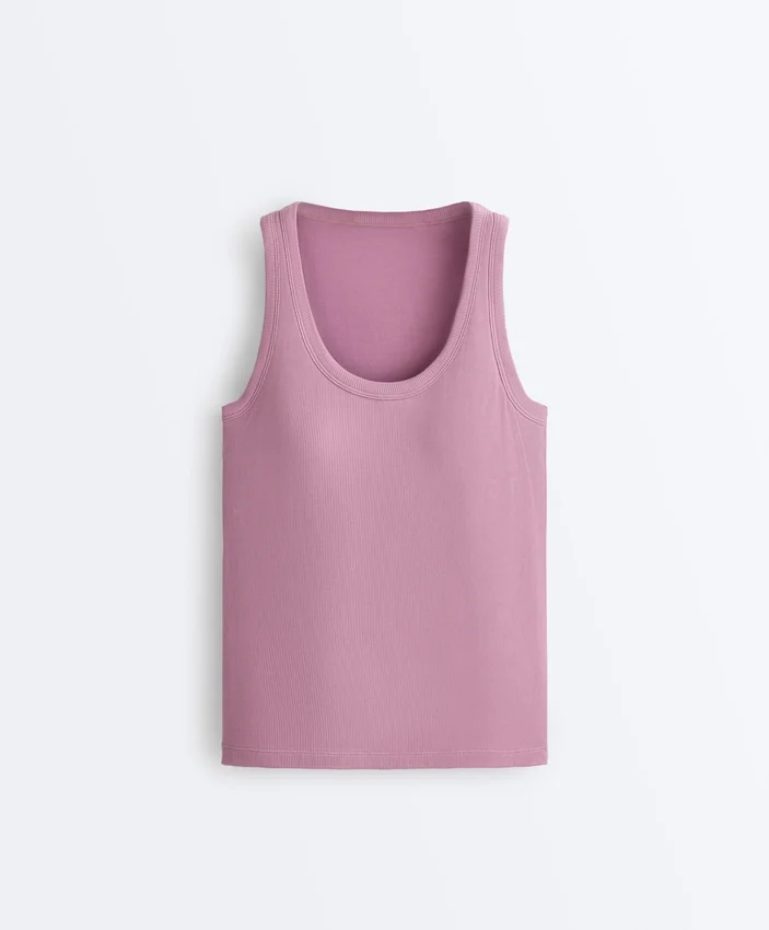 Top aus Modal-Mischgewebe mit Rippmuster Top aus Modal-Mischgewebe mit Rippmuster