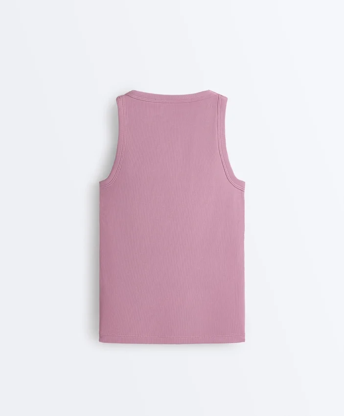 Top aus Modal-Mischgewebe mit Rippmuster Top aus Modal-Mischgewebe mit Rippmuster