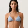 Triangel-Bikini mit strukturierten Streifen Triangel-Bikini mit strukturierten Streifen