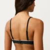 Triangel-Bikinioberteil mit Paspel und Bändern Triangel-Bikinioberteil mit Paspel und Bändern